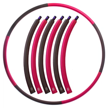 Разборной хулахуп массажный обруч Hula Hoop 6 секций, d-90см FI-1555