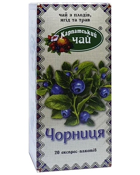 Карпатський чай Чорниця в пакетиках 20 шт х 2 г (972)