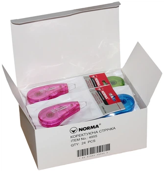 Набір коректорів стрічкових Norma 5 мм x 6 м 24 шт (4955/18591662495505)