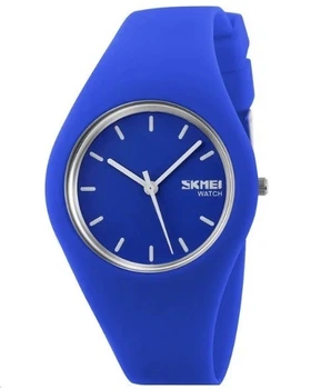 Женские часы Skmei 9068 Rubber темно синие