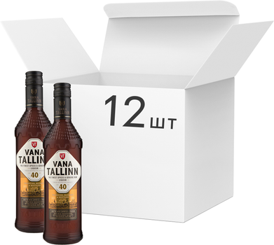 Упаковка ликера Vana Tallinn Original 0.5 л 40% х 12 шт (44740050002039)