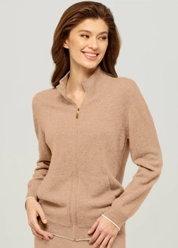 Джемпер Marc & Andre на молнии с воротником-стойкой 44 Бежевый Strips W21-00CH314