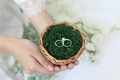 Подушечка для колец в виде гнезда, WP Wedding Pro