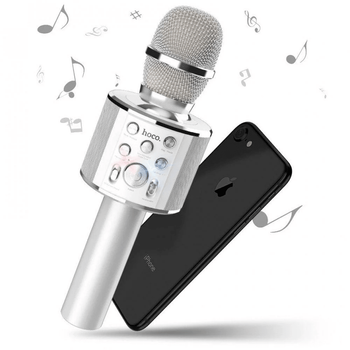 Микрофон караоке Hoco BK3 Coll sound KTV Серебро