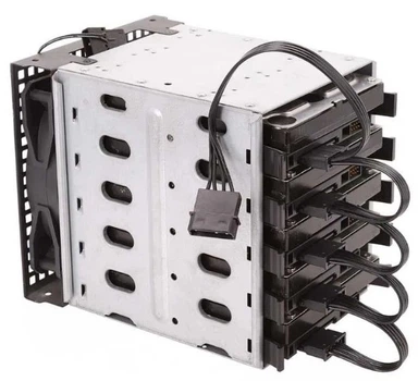 Перехідник живлення MOLEX (молекс) 4 pin -> 5 шт SATA (сата) 15 pin кабель розгалужувач (671211443) Чорний