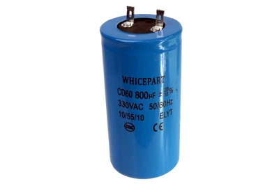 Конденсатор пусковой CD60 800 мкФ 300 V с клеммами (054)