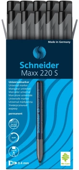 Набір маркерів перманентних Schneider Maxx 220 S 0.4 мм Чорний 10 шт. (S112401)