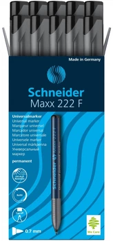 Набір маркерів перманентних Schneider Maxx 222 F 0.7 мм Чорний 10 шт. (S112201)