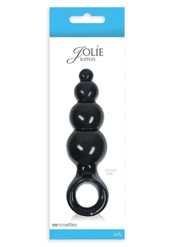 Анальна пробка Jolie Ripples Jelly Anal Plug Medium колір чорний (15714005000000000)