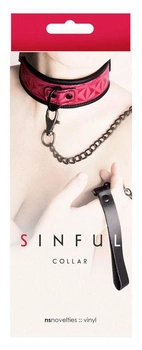 Ошейник с поводком NS Novelties Sinful Collar цвет розовый (15716016000000000)