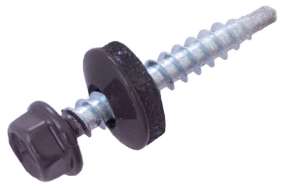 Саморез кровельный Apro 4.8 x 35 мм RAL 8019 (50 шт.)