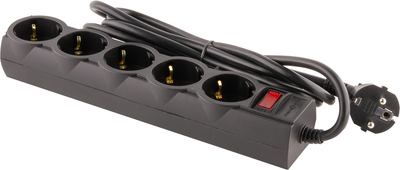 Сетевой фильтр LogicPower LP-X5 Premium 3 м 5 розеток Black (LP9584)