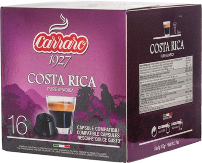 Кава в капсулах Carraro Costa Rica Dolce Gusto 7 г х 16 шт. (8000604900869)