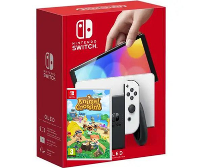 Nintendo Switch (OLED model) White + Гра Animal Crossing: New Horizons (російська версія)