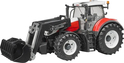 Zabawka Bruder Steyr 6300 Terrus Traktor z ładowaczem czerwono-biały M1:16 (03181)