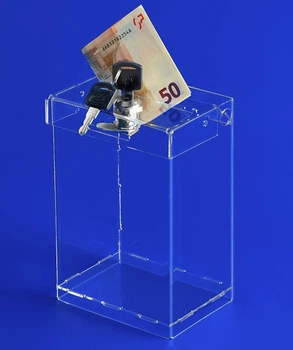 Ящик для пожертвований PlasticMarket 1,5 литра, с замком, под формат А6 (PR-204)