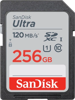 Карта памяти SanDisk Ultra SDXC 256GB Class 10 UHS-I (SDSDUN4-256G-GN6IN)