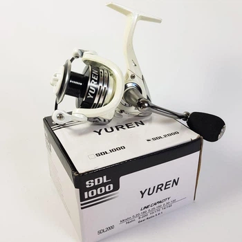 Универсальная спиннинговая катушка YUREN SDL 1000 FD (13+1п) металлическая шпуля