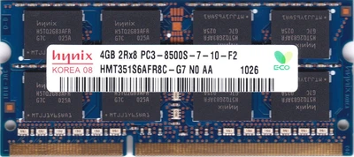 Оперативная память SK hynix 4 GB SO-DIMM DDR3 1066 MHz (HMT351S6AFR8C-G7)
