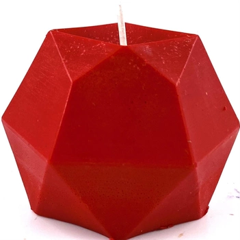 Свеча фигурная Геометрия цвет красный высота 4.5 см