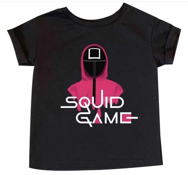 Футболка Игра в Кальмара Squid game детская черная 3 134 р