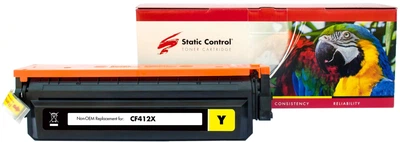 Картридж Static Control Parrot сумісний аналог HP CF412X (410X), Canon 046H Yellow (002-01-LF412X)