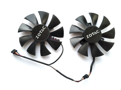 Вентилятор Apistek для видеокарты Zotac GA91O2H (GA91S2H GFY09010E12SPA) комплект 2 шт (№37)
