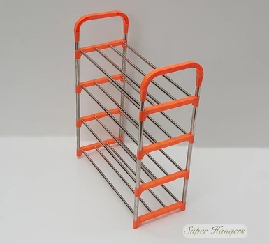 Полиця для взуття Shoe Rack SNZ4 помаранчевого кольору на 4 яруса