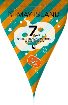 Набор ночных масок для лица May Island 7 Days Secret Healing Pumpkin Sleeping Pack с золотом и пептидами 12 шт х 5 г (8809515401270)