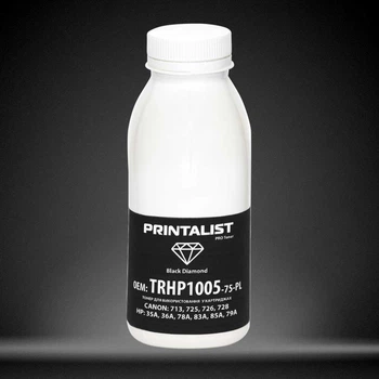 Тонер для HP LaserJet Pro M28, M28a, M28w PRINTALIST Black 75г TRHP1005-75-PL