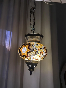 Стельовий турецький світильник Sinan з мозаїки ручної роботи КОРИЧНЕВИЙ