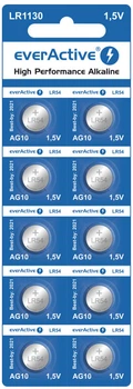 Лужна Батарейка everActive LR1130/LR54/(A)G10, 1.5V, блістер 10шт розривний