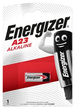 Батарейка щелочная Energizer A23 (23A), 12V, блистер 1шт