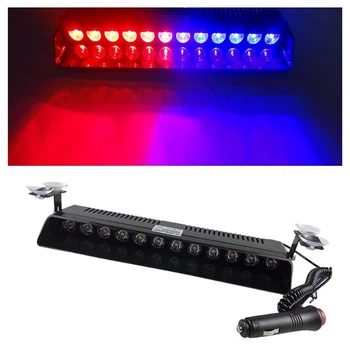 Стробоскопи мигалки для авто на лобове скло 12 LED Синій+Червоний
