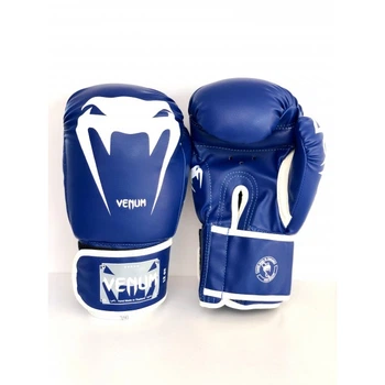 Перчатки бокс Lev Sport VENUM стрейч синий/белый 6oz