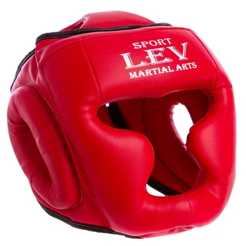 Шлем-маска Lev Sport тренировочный шлем кожа red size L