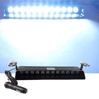 Стробоскопы мигалки на лобовое стекло 12 LED Белые