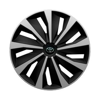 Автомобильные колпаки 4 Racing Grip Silver-Black R15 4 шт. (с логотипом Toyota)