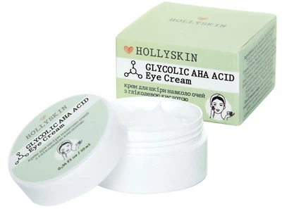 Крем вокруг глаз Hollyskin Glycolic AHA Acid Eye Cream с гликолевой кислотой 10 мл (4823109700673)