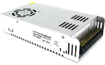 Імпульсний блок живлення Voltronic 24 В 20 А 480 Вт перфорований (S-480-24)