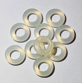 Уплотнительное кольцо прокладка O-Ring 3.68x1.78mm на шток заправочного пейнтбольного клапана (набор 10 штук) Primo прозрачный