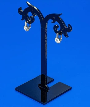 Подставка под серьги PlasticMarket Фигура под серьги, черный акрила (BJ-155)