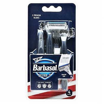 Одноразові станки для гоління Barbasol Ultra 3 Triple Blades три леза 4 шт в упаковці