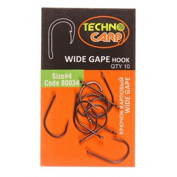 Крючок карповый Wide Gape hook №4 Технокарп арт 80034