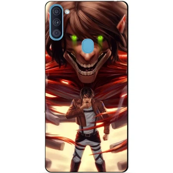 Силиконовый бампер чехол Candy для Samsung A11 Galaxy A115F с аниме Attack on Titan