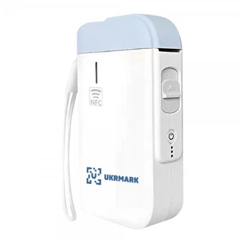 Портативний принтер етикеток, QR та штрих-кодів Ukrmark AT 110HW / USB 2.0 + Bluetooth. Принтер прямого термопереносу. Друкує на термопапері, полімерних етикетках, браслетах.