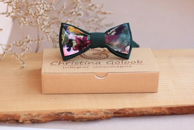 Галстук-бабочка Christina Goloob Romantik one size Темно-зеленый