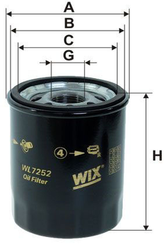 Фильтр масляный WIX Filters WL7252 (325634) (WL7252)
