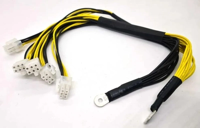 Провода для блоков питания 42 см bitmain косы S9 L3 L3+ T9 asic/асик коса (708144104) Черно-Желтый