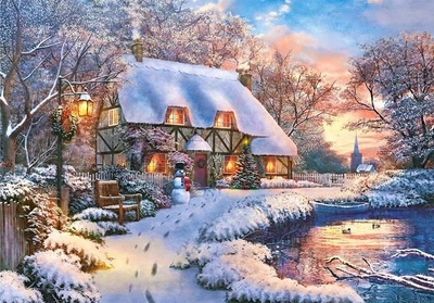 Пазлы Castorland Зимний коттедж, 500 элементов puzzle (53278)